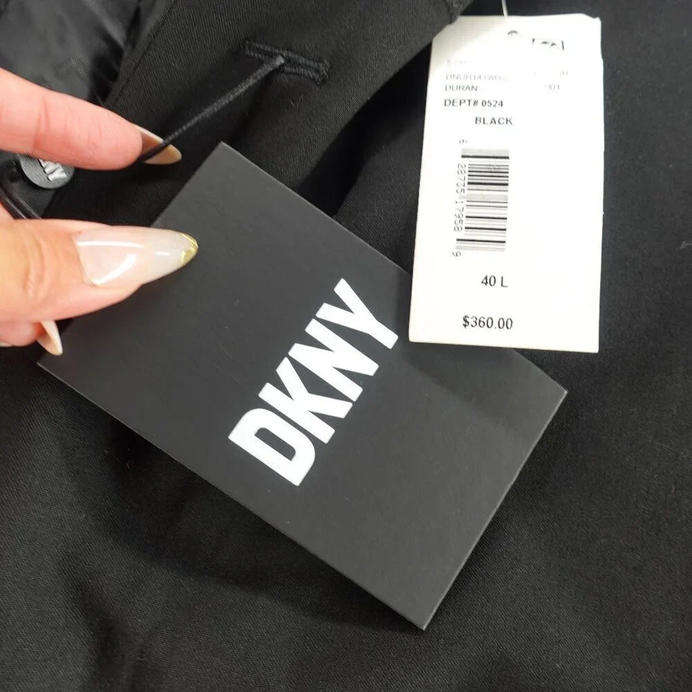 Men's DKNY Suit Jacket Blazer Business Casual Black size 40L NEW $360